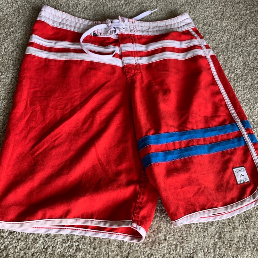 Red White & Blue Swim Trunks